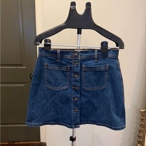 Molly Green Denim Button Front Skirt NWT Size Medium Pockets